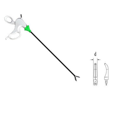 ISO Instruments laparoscopiques jetables en acier inoxydable avec poignée blanche