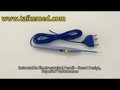 ISO crayon électrosurgical rétractable Cautérisation jetable avec pointe en acier inoxydable